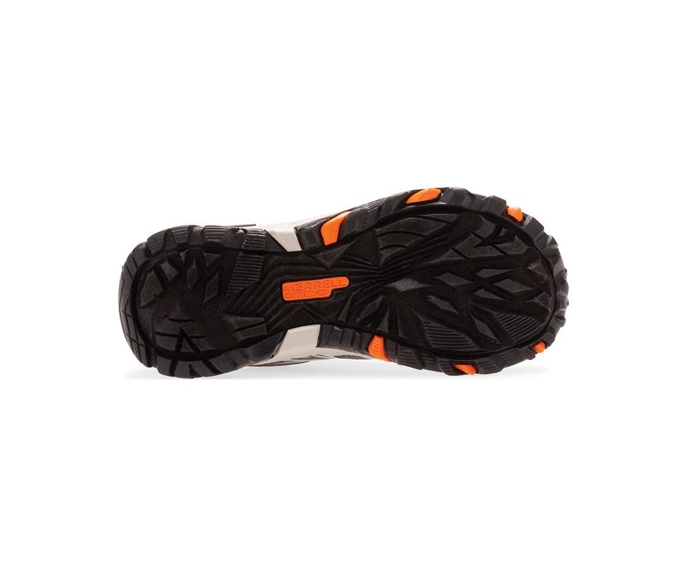 Merrell Hiking Shoes Navy/Grey/Orange - Moab FST Low Waterproof - Kids 64MPBTHVE